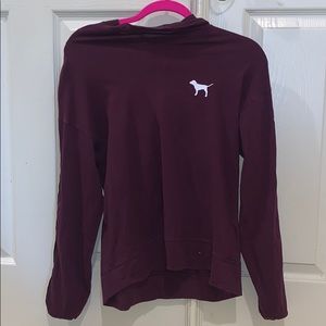 PINK long sleeve maroon active long sleeve top
